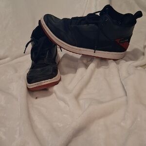 Jordan Black and Red High-Top Sneakers